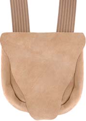 Possibles bag, suede leather, 8-1/2" by 9", beavertail flap